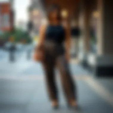 Accessorizing big leg pants for a chic look