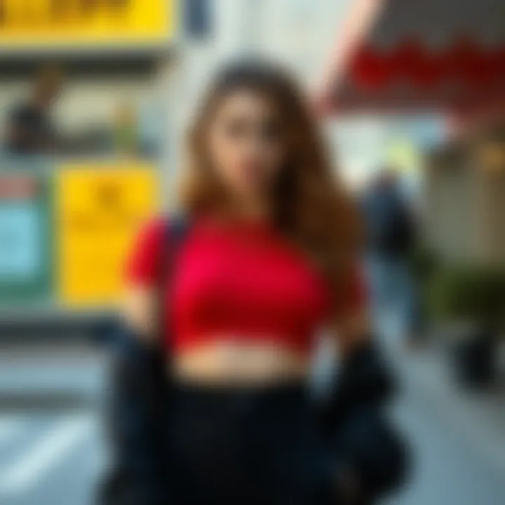 Stylish crop tops in various colors and designs