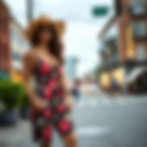 Chic summer jumpsuit in a vibrant floral pattern