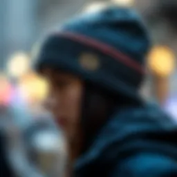 Stylish beanie with a unique pocket design