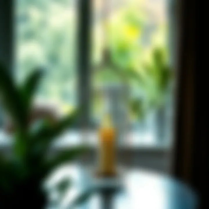 Contemporary birdcage candle holder in modern setting