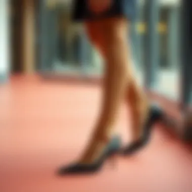 Stylish black kitten heels with a tailored outfit