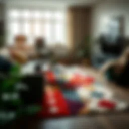 A vibrant bohemian geometric rug enhancing a modern living room