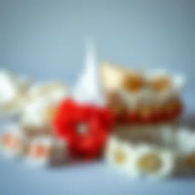 Diverse Materials Used in Bridal Garters A collection of bridal garters displaying diverse materials