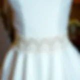 Elegant bridal garter belt with intricate lace design