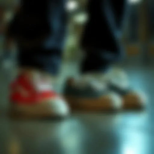 Variety of Canvas Shoes for Skating Different styles of canvas shoes designed for skating.