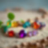 Chakra bracelet displaying vibrant gemstones