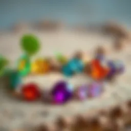 Chakra bracelet displaying vibrant gemstones