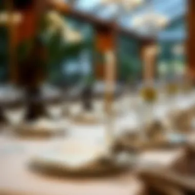 Elegant table setting featuring checkered cloth napkins