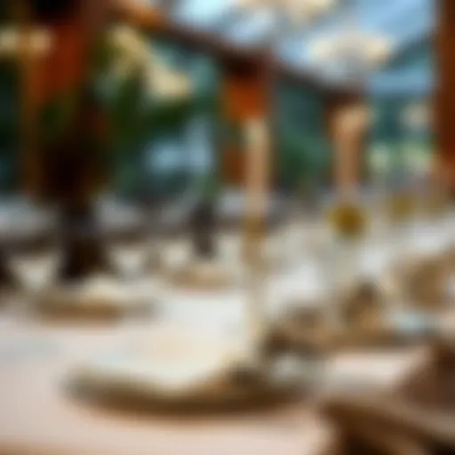 Sophisticated Dining with Checkered Napkins Elegant table setting featuring checkered cloth napkins