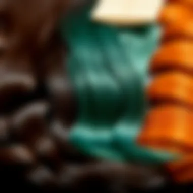 Color matching swatches alongside hairpieces to highlight the importance of color selection.