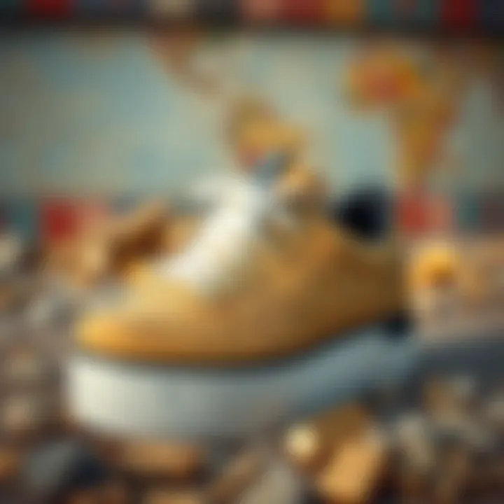 Materials used in platform skate shoes