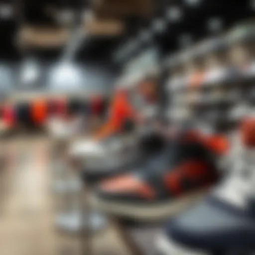 Diverse selection of athletic footwear