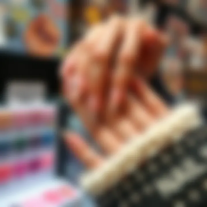 Online Shopping for Stick-On Nails Various online platforms showcasing stick-on nail options