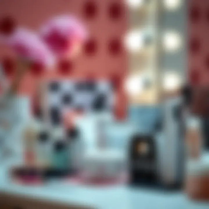 A well-organized beauty station for lash tint maintenance