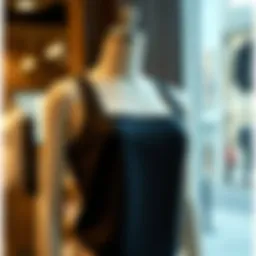 Elegantly styled square neck tank top on a mannequin
