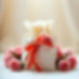 Elegant bridal shower gift bag with floral accents