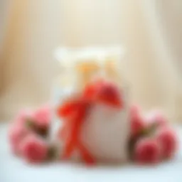 Elegant bridal shower gift bag with floral accents