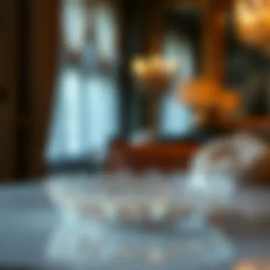 Elegant crystal tray holder showcasing intricate design