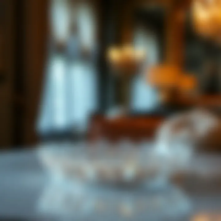 Elegant crystal tray holder showcasing intricate design