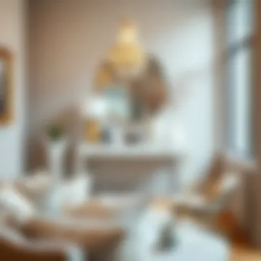 White and gold entry table integrated into modern decor