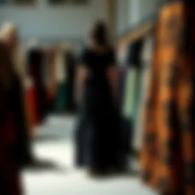 Quality fabrics showcased in long skirts