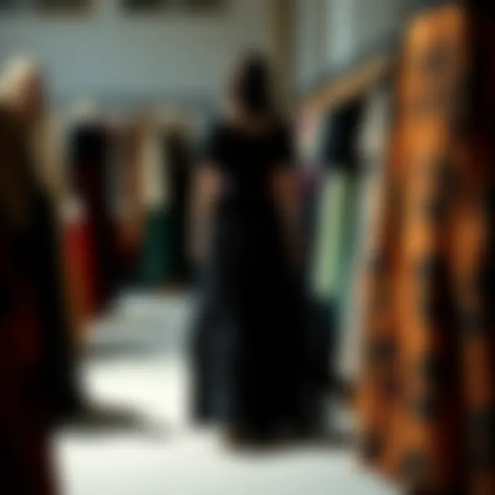 Quality fabrics showcased in long skirts