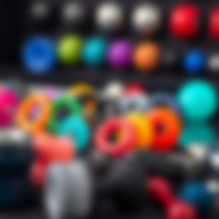 An array of colorful ear stretching kits showcasing various gauges