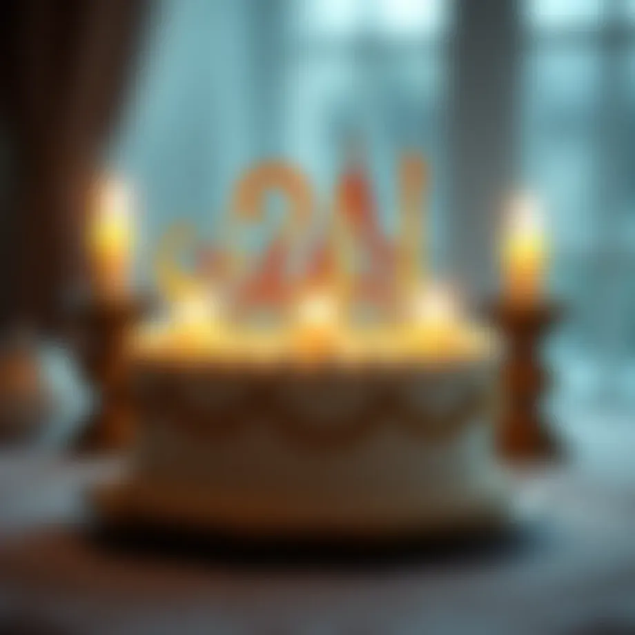 Elegant Eid Mubarak cake topper featuring intricate calligraphy and decorative motifs.