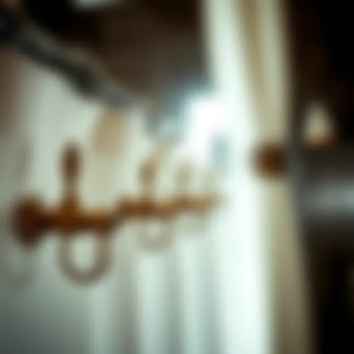 Luxurious decorative shower curtain hooks