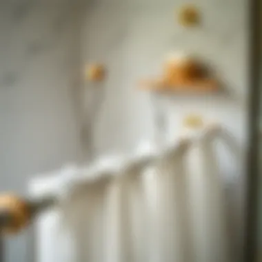 Aesthetic wooden shower curtain hooks