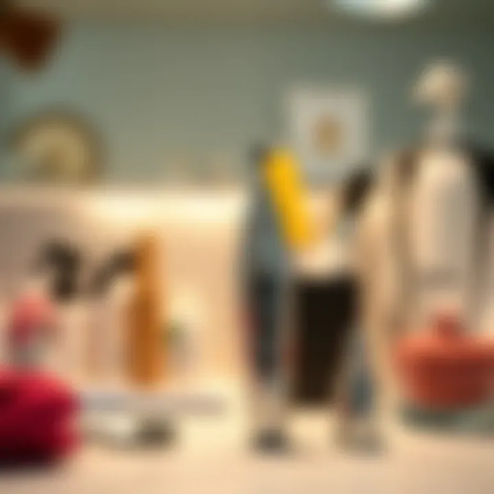 Clean and organized grooming space with a nose hair trimmer