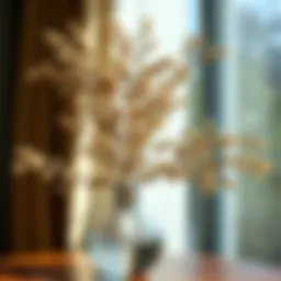 Elegant dried eucalyptus arrangement in a modern vase