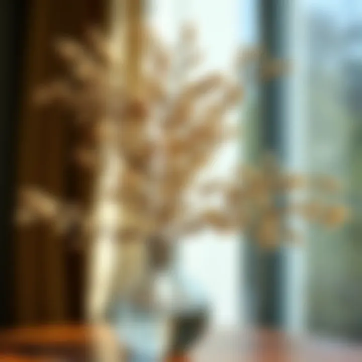 Elegant dried eucalyptus arrangement in a modern vase