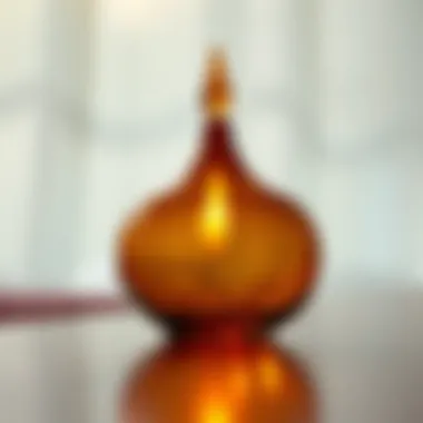 Vibrant Glass Incense Holder Vibrant glass incense holder reflecting light beautifully