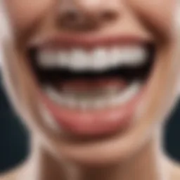 Elegant display of single tooth grillz fangs showcasing intricate designs