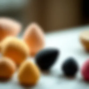 Comparison of different makeup sponges including the Big Black Beauty Blender