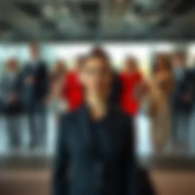 A professional setting with diverse attire representing various dress codes