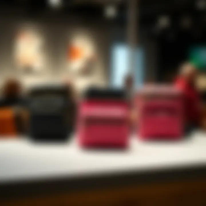 Trendy cell phone fanny packs displayed against a stylish backdrop