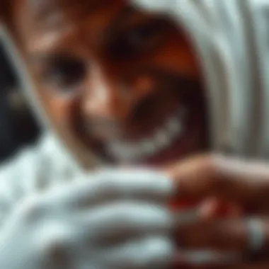 Artisan meticulously crafting cubic zirconia grillz