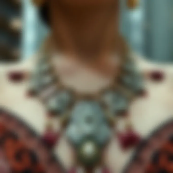 Intricate Designs of Custom Korean Necklaces A detailed view of a custom Korean necklace showcasing intricate designs