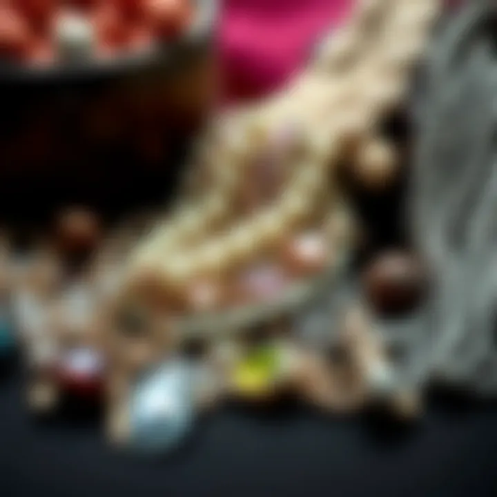 Materials Used in Custom Korean Necklaces A selection of materials used in crafting custom Korean necklaces