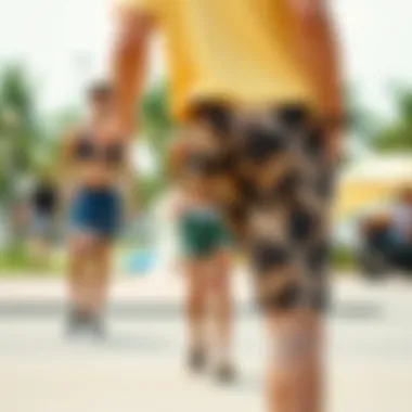 Popular brands of drippy summer shorts