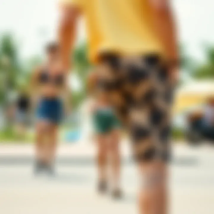 Popular brands of drippy summer shorts