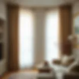 Elegant room adorned with simple linen curtains