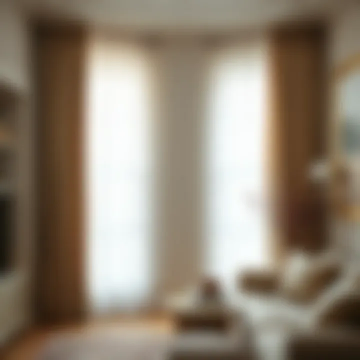 Elegant room adorned with simple linen curtains