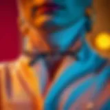 Stylish eyeglass holder draped elegantly around a neck