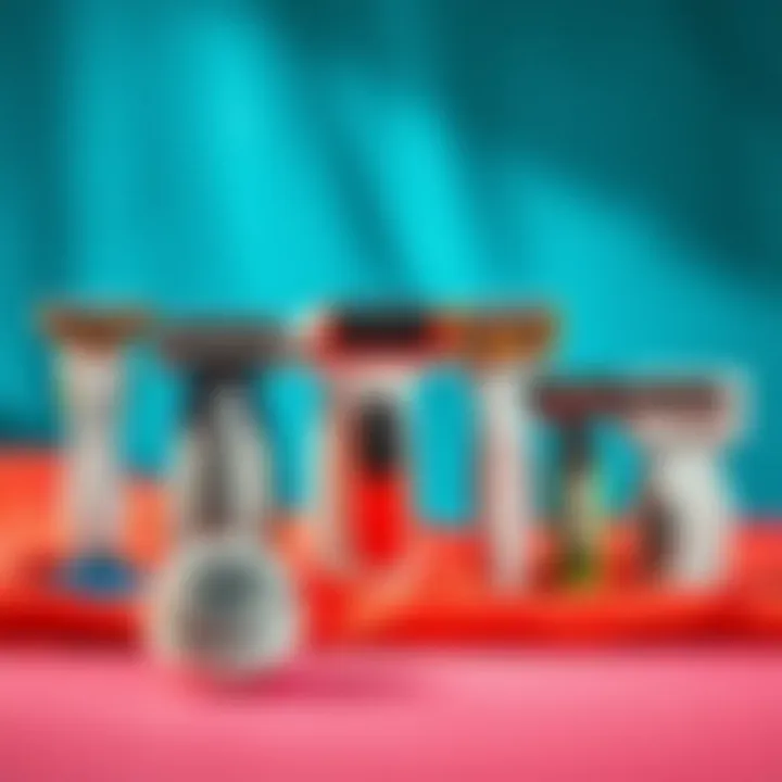Variety of Fabric Shavers An array of different types of fabric shavers displayed on a vibrant background