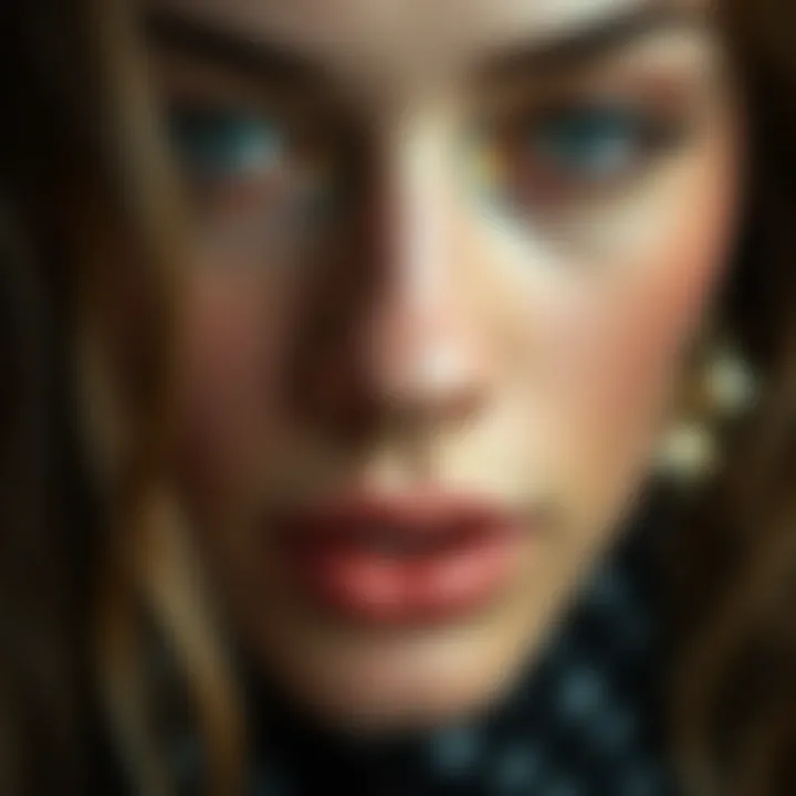 An artistic representation of cultural symbols associated with nose piercings