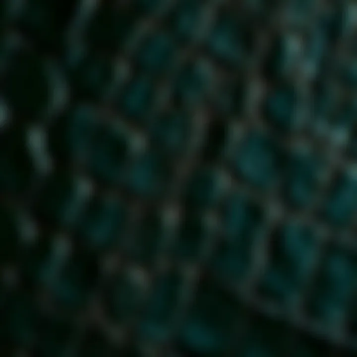 A close-up view of faux crocodile leather showcasing its unique texture and shine.